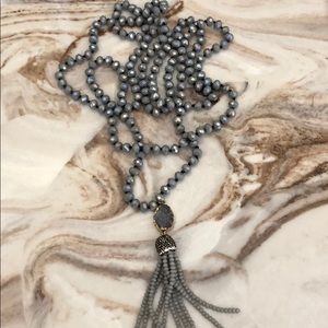 Gorgeous iridescent necklace! Real quartz!